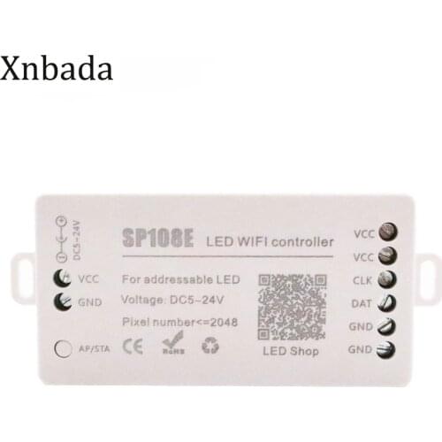 SP108E Wifi Magic Controller WS2812B WS2811 WS2813 Etc LED Strip Module Smart App Wireless Control IOS 10/Android 4.4 DC5-24V