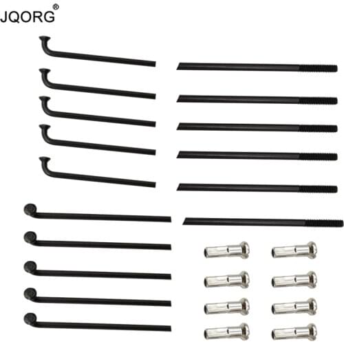 5 Pieces A Lot DT Swiss Champion Cycling Bicycle Spokes Stainless Steel Material Black Color J-bend Road Bike Spokes With Nuts