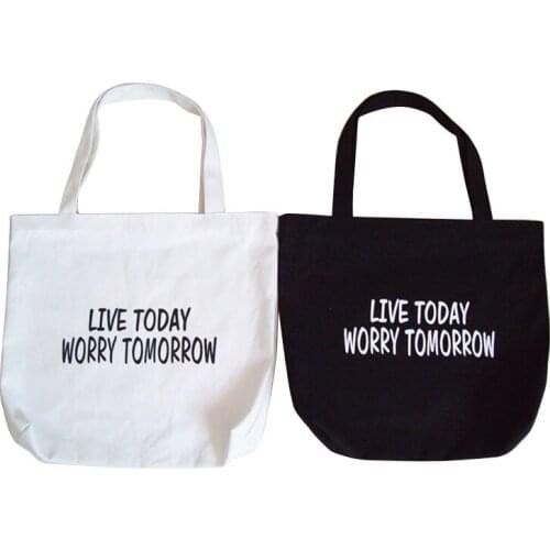 6PCS / LOT Women Denim Shopping Bag Casual Large Capacity Printing Mom Travel Shoulder Bags