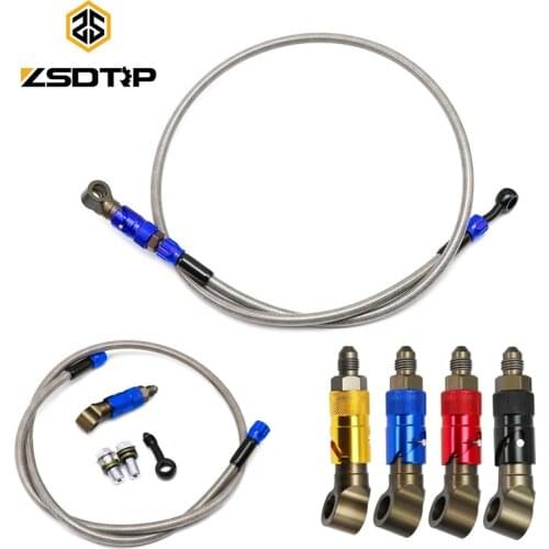 ZSDTRP CNC Aluminum AN3 AN3 Brake Line Fluid Quick Release Connect Fitting Adapter Kit Brake Tubing Rapid Disassembly Device