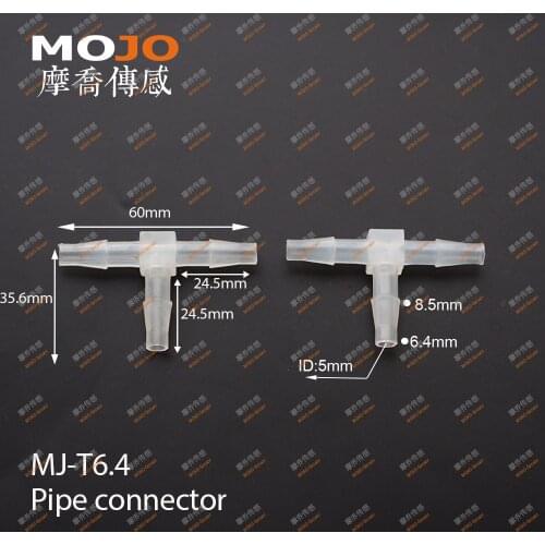 2020 MJ-T6.4 (1000pcs/Lots) 1/4" Tee pipe connectors 6.4mm three way hose joint PP pipe fitting