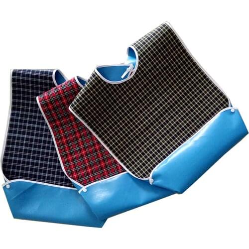 3PCS Waterproof Washable Adult Eating Bib Cloth Protector Disability Aid Apron