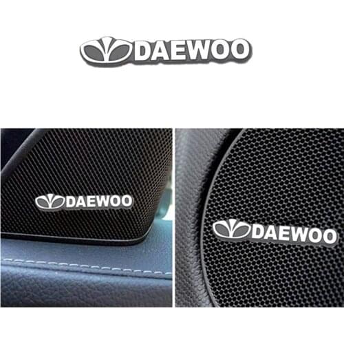 3D Car Styling Sticker Aluminum Emblem interior Speaker audio Badge for Daewoo Matiz Nexia Lanos Kalos Gentra Nubira Espero Dama
