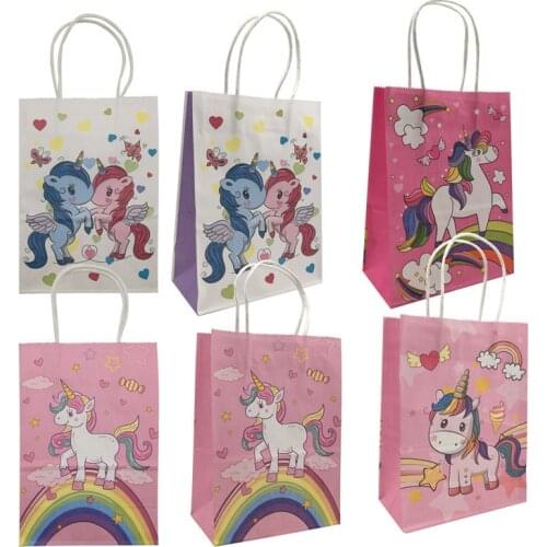 Chicinlife 5Pcs Unicorn Baby Shower Candy Bags Box Home Birthday Gifts Party Decoration Supplies