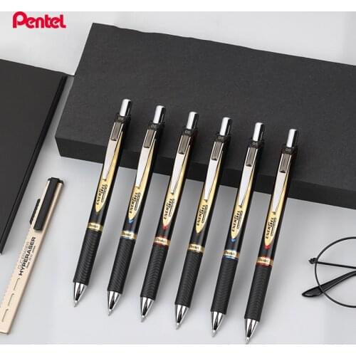 6pcs Pentel ENERGEL Quick-drying Waterproof Gel Pen BLP75 Business Office Signature Pen 0.5mm Bullet Tip Black Red Blue Ink