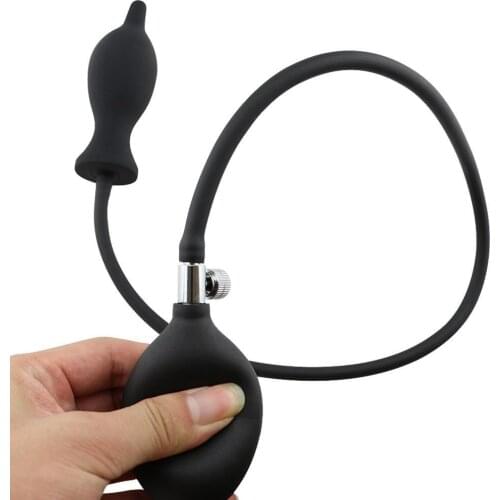 OLO Men Women Oversized Silicone Anal Butt Plug Waterproof Inflatable Dilator Large Pump Adult Sex Toy
