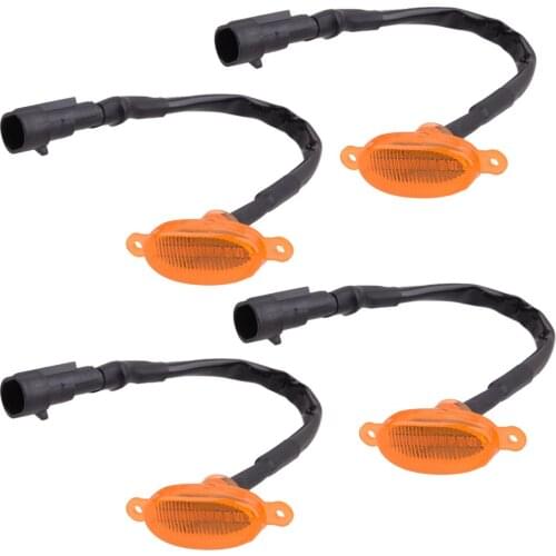 Beler 4pcs/Set Orange LED Front Bumper Grille Daytime Running Lights Fit for Ford F-250 F-350 F-450 2015 2016 2017