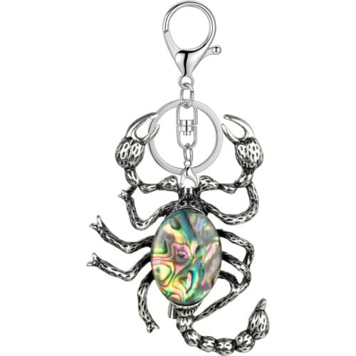 Scorpion Keychain 3D Sparkling Metal Alloy Durable Key Ring Bling Crystal Jewelry Accessory Clasp Bag Purse Backpack Handbag