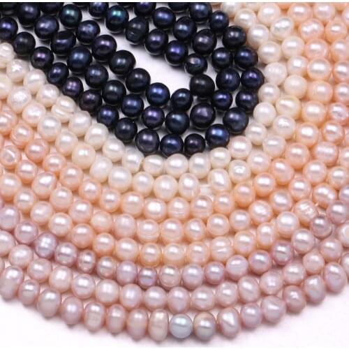 Hot Sale Natural Freshwater Pearl Loose Beads 6-7mm For Jewelry Making DIY Bracelet Earring Necklace Accessory