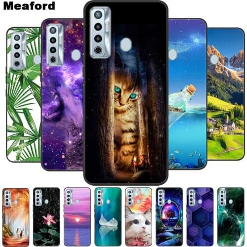 For Tecno Spark 7 Pro Case Phone Cover Silicon Soft TPU Back Cases For Tecno Spark7 Pro Case Fashion Bumper Spark 7 7P Coque Cat