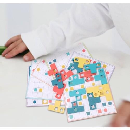 Wooden Tangram Jigsaw Board Puzzles Blocks Puzzle Brain Teasers Toy Early Educational Toy Gifts
