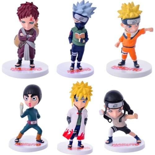 Uzumaki Naruto Shippuden Anime PVC Action Figure Hatake Kakashi Q Version Models Naruto Statue Collectible Toys Figma Kids Gifts