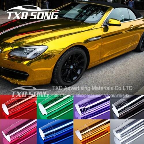 152CMX60CM(24"X60") /LOT FREE SHIPPING CHROME MIRROR STICKER WITH AIR BUBBLES Glossy Chrome mirror Vinyl Film for car wrapping