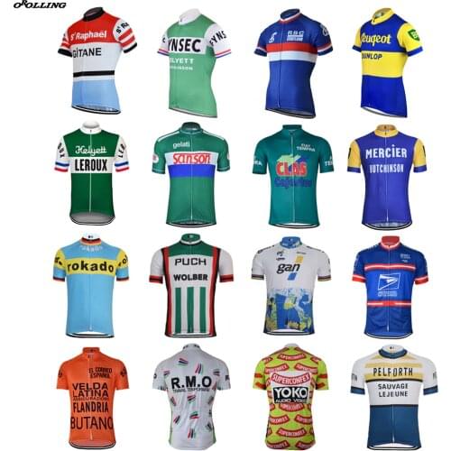 CLASSICAL Retro Real Photos New Road Mountain Race Team Cycling Jersey Customized Top OROLLING