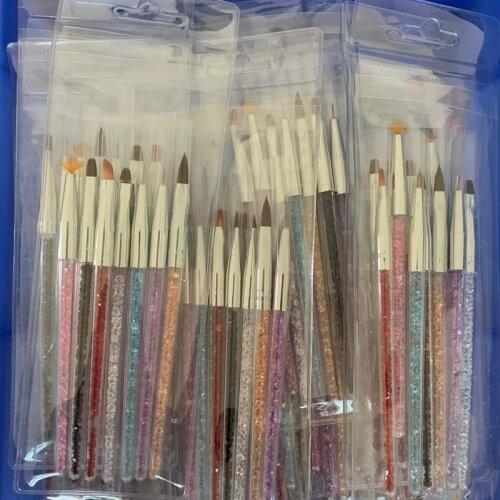 3Pcs/7Pcs Nail Art Brushes 7PCS X Professional Nylon Nail Art Brush Set (Liners, Detailers, Stripers, Ombre Brush)Nail Art Brush