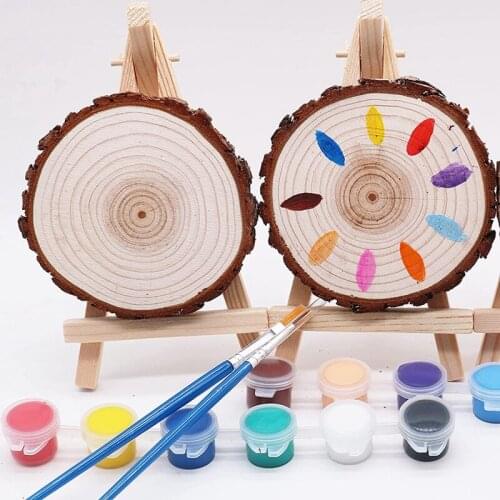 Natural Wood Slices Wooden Circles Craft Unfinished Wood Kit for Arts and DIY Crafts Wooden Slices Christmas Ornaments