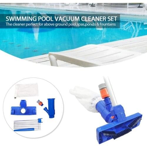 New Swimming Pool Vacuum Cleaner With Brush Head Cleaning Disinfect Tool Semicircular Pond Fountain Pool Vacuum Cleaner Kit