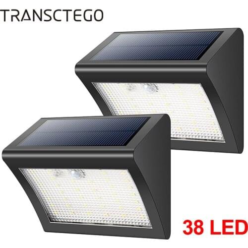 Outdoor Solar Light 38 LED Solar Power Light PIR Motion Sensor 3 Modes Waterproof For Garden Patio Path Street Wall Solar Lamp