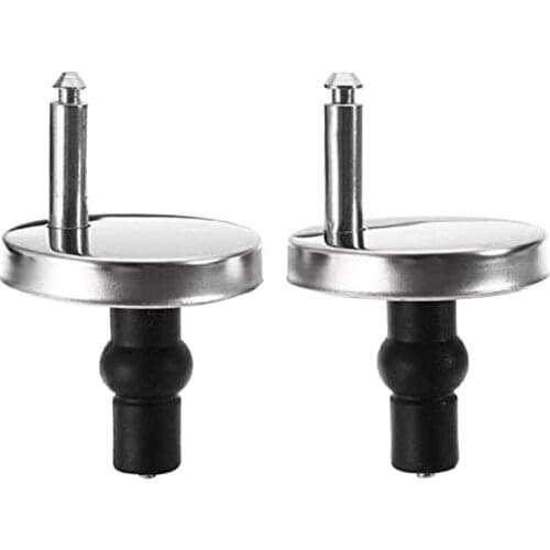 SHGO HOT-2 Set Toilet Seat Hinge Fixings Top Screws Hinges Fittings Rubber Back to Wall for Toilet Seat Hinges Replacement
