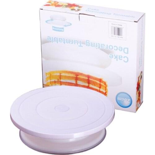 28cm Plastic Cake Turntable Cake Stand Rotating Cake Decorating Turntable Anti-skid Round Cake Stand Rotary Pan Kitchen tools