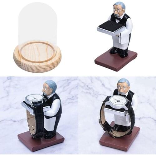 Housekeeper Butler Watch Storage Box Glass Cover Watch Display Storage Box Jewelry Organizer Jewelry Display Case Watch Stand