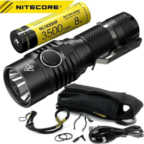 NITECORE MH23 Portable Spotlights 1800Lm CREE XHP35 HD LED Mini Waterproof Flashlight 3500mAh Rechargeable Battery Free Shipping