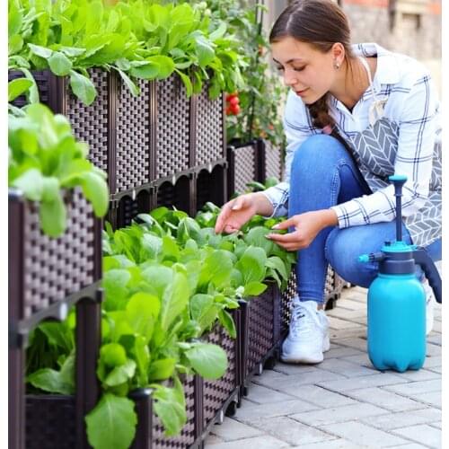 Simple Modern Planting Box Rectangle Family Balcony Plastic Super Large Outdoor Vegetable Planting Box Flower trough Plant Pot