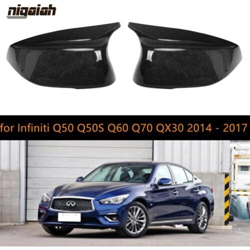 Q50 Oxhorn Carbon Fiber Mirror Covers Honeycomb Pattern for Infiniti Q50 Q50S Q60 Q70 QX30 2014 2015 2016 2017 Side Mirror Caps