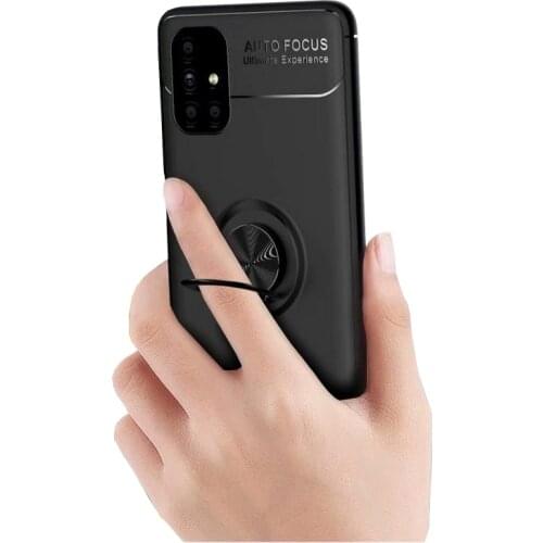 Luxury Silicone case For Samsung Galaxy M51 case M31S Soft Phone Cover For Samsung Galaxy M31S Finger Ring Holder