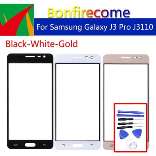 J3 Pro For Samsung Galaxy J3 Pro J3110 J3119 Touch Screen Front Panel Glass Lens LCD Outer Glass