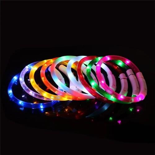 Led Usb Dog Collar Pet Dog Collar Night Dog Collars Glowing Luminous Rechargeable LED Night Safety Flashing Glow Dropshipping