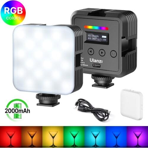Ulanzi VL61 Mini RGB Video LED lights Camera Light Lamp For Photography Vlog Fill Light Live 2000mAh 2500K-8500K With Diffuser