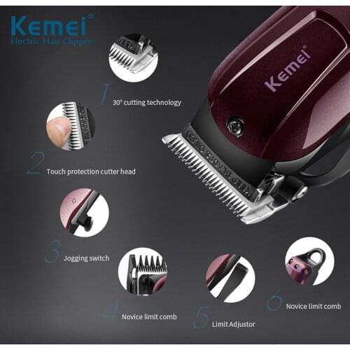 Kemei Km-2600 Retro Oil Head Electric Hair Trimmer Beard Shaver Lithium Battery Fast Charge Plug Dual-Use Clippers