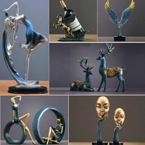 Vintage Family Figurines Lovely Dancer Ornament Home Decor Creative Animal Crafts Home Decor Accessories Wedding Gift for lovers