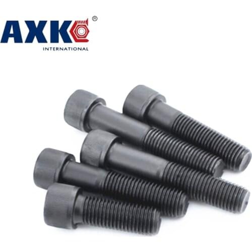 AXK 20pcs M8 DIN912 Hexagaon Hex Socket Head Cap Screw Bolts 12.9 Grade Alloy Steel Metric Thread M8*10/12/16/20.../50mm