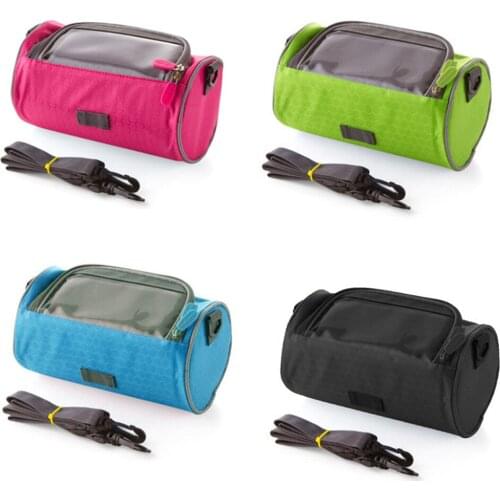 Waterproof Bicycle Handlebar Bag with Transparent Pouch and Adjustable Strap High-Capacity Cycling Front Pack bike bags frame