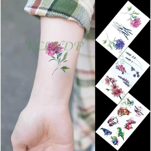 Waterproof Temporary Tattoo Sticker flower panda fox dinosaur rabbit small tatto flash tatoo fake tattoos for women men kid