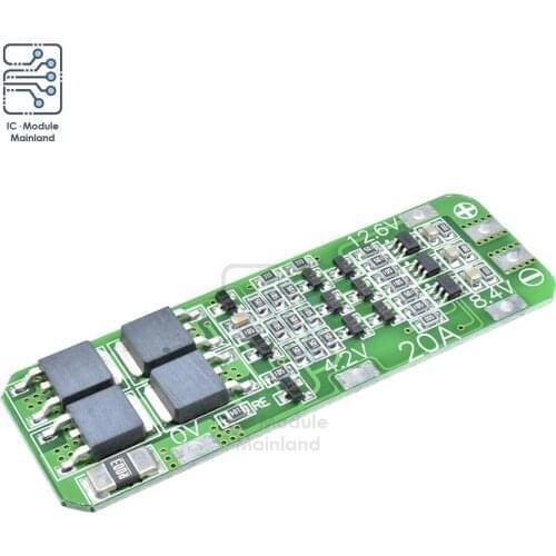 BMS 3S 12.6V 20A Lithium 18650 Battery Protection Board Li-ion + PCB PCM Board Module For Power Bank Cells Charging