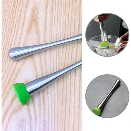 Green Color Good Manual Crushed Ice Rod Tools Portable Fruit Masher Food Grade for Kitchen