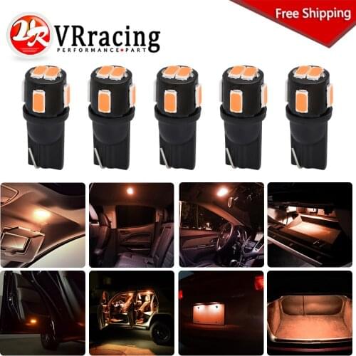 Yellow LED Bulb 194 168 T10 2825 W5W 1800K 5630 SMD For Car Interior Map Dome Door Trunk Light