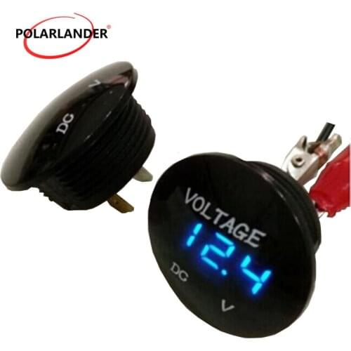 1x Short Circuit Protective Battery Monitor 12V-24V Accurate Digital Display Voltage Meter Thermometer Car LED Waterproof