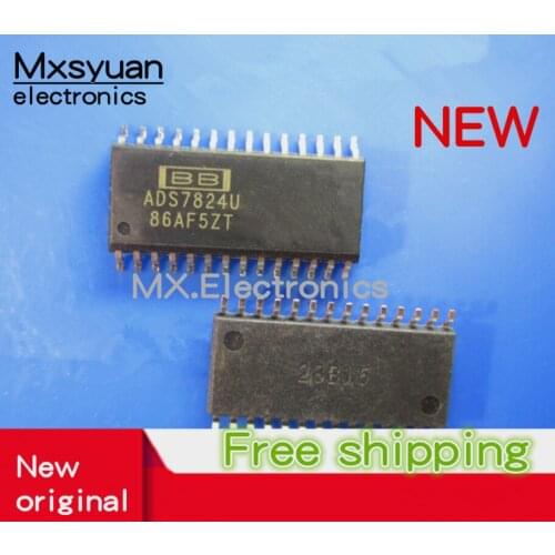 1PCS Freeshipping ADS7824U ADS7824 SOP-28 New original A/D Converter