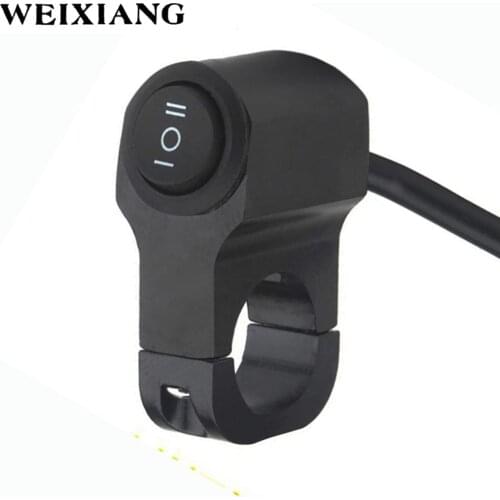 12V Motorcycle Handlebar Switches 7/8" ON-OFF-ON Headlight Fog Brake Light Switch For Sport Dirt Electric Bike Interrupteur Moto
