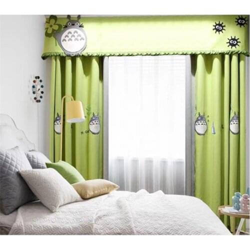 2021 Curtian for Living Dining Room Bedromm Study Childrens Cartoon Curtains Chefney Embroidered Blackout Cloth Cartoon Anime