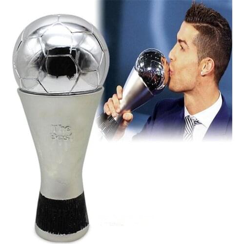 35CM GOLDEN GLOBE AWARD TROPHY FOOTBALL TROPHY COLLECTION MODEL WORLD CUP MVP TROPHY RESIN HOME DECOR FAN SUPPLIES R4355