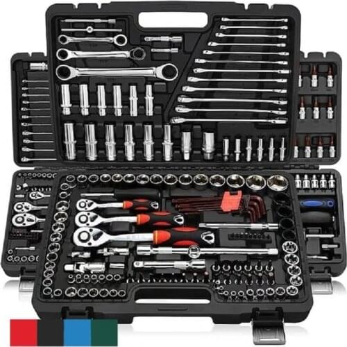 46pcs Tool Sets Car Repair Tool Kit Wrench Set Head Ratchet Pawl Socket Spanner Screwdriver Professional Metalworking Tool Kit