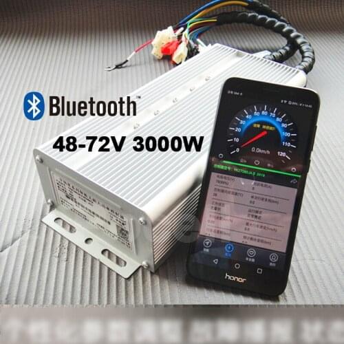 48V-72V 3000W MAX 60A Double Row 24 Tubes with bluetooth APP for 48v 60v 72v motor electric bike motorcycle