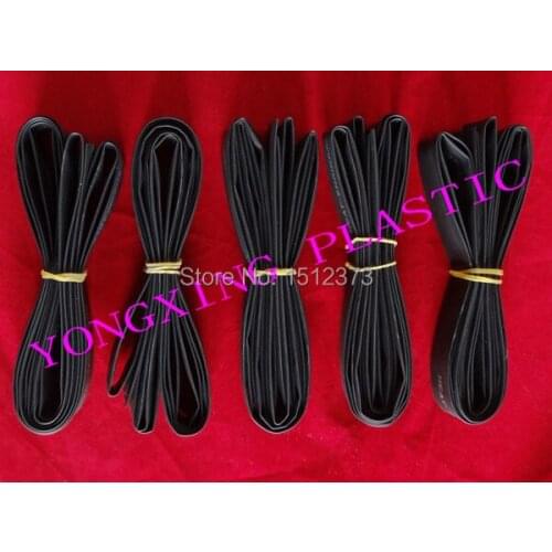 5piece(10M)/lot pvc heat shrink tubing ratio 2:1 sleeving wire cable water-proof 14mm black color 2M/piece in bag package