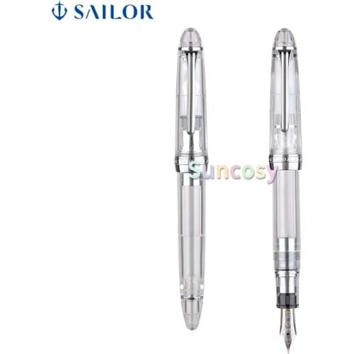 Sailor 1911 Large Fountain Pen 11-9223 - Transparent Silver Trim 21K Gold - Rhodium Plated Trim, Elegance and Quality Pen