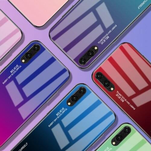 Tempered Glass Case For Huawei P20 Pro P20 Lite P30 Pro P Smart Plus Coque Silicone Cover Phone Case For Huawei P Smart Y9 2019